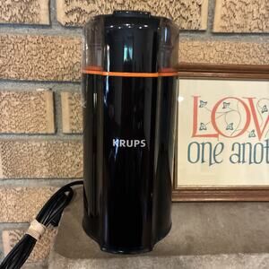 Krups Fast Silent Vortex Electric Coffee and Spice Blade Grinder Black # GX332